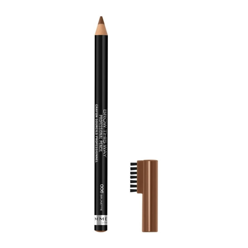 3 x Rimmel London Professional Brow This Way Eyebrow Pencil 006 Brunette